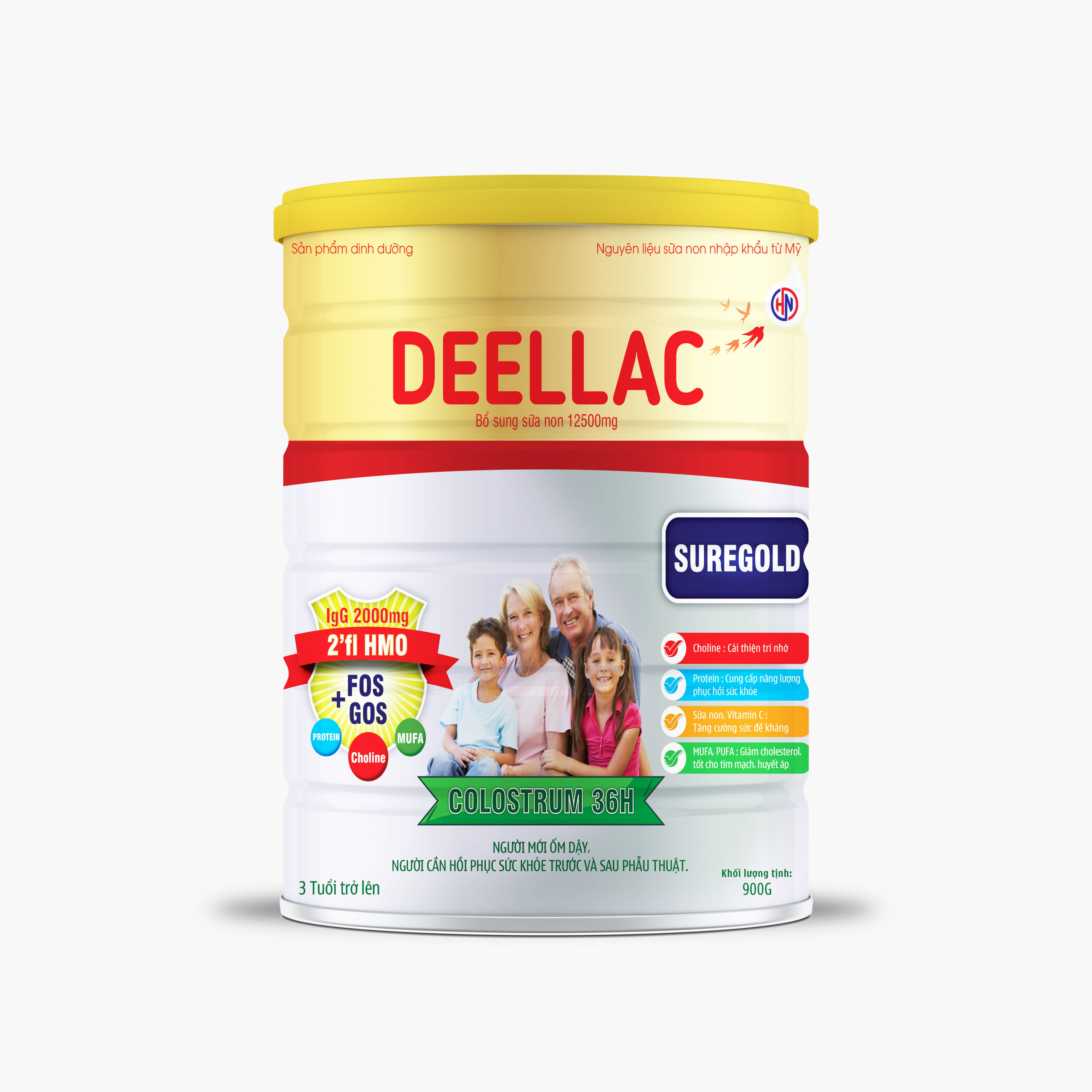 SỮA Y TẾ DEELLAC  COLOSTRUM 36H SURE GOLD